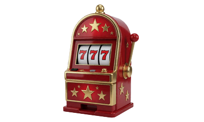 Roter Spielautomat mit goldenen Sternen als Symbol f&uuml;r die zweite Bonus-Stufe mit 75 Freispielen