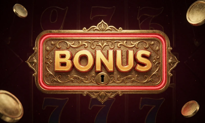 Leuchtender goldener Bonus-Kauf-Button mit filigranem Rahmen und Goldm&uuml;nzen - Bonus Buy Slots bei Casina Casino