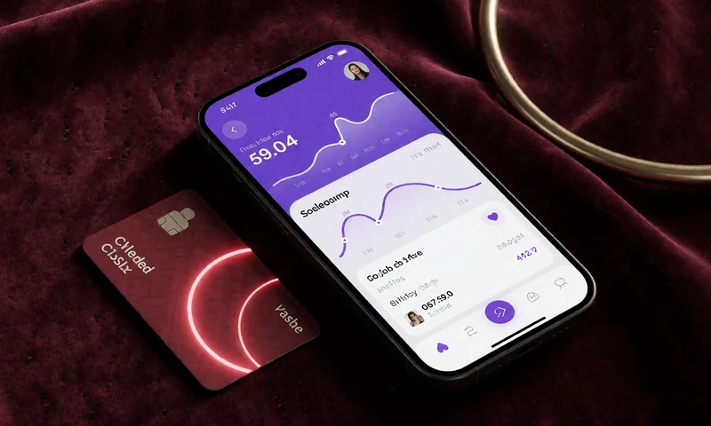 Smartphone mit violetter E-Wallet-App auf dunkelrotem Samt neben Prepaid-Karte - schnelle Casino Einzahlung per Skrill